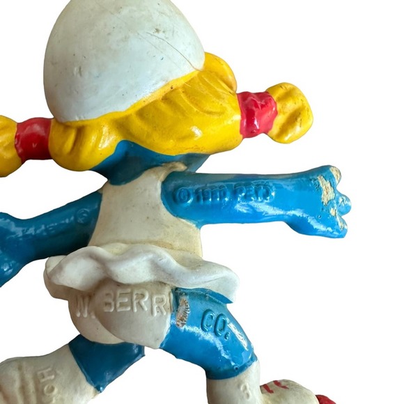 Vintage Roller Skates Smurfette Schleich Figure 1980 - Picture 6 of 6
